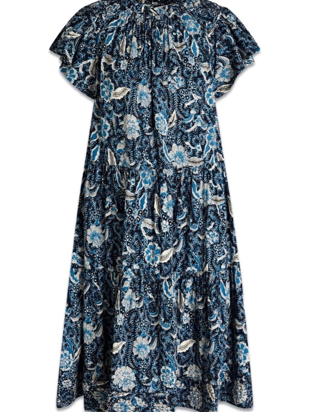 Ulla Johnson Kasmin cotton-blend tiered dress boho summer resort wear - Picture 2 of 13